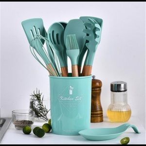 Silicone Kitchen Utensil Set, Heat-Resistant